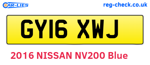 GY16XWJ are the vehicle registration plates.