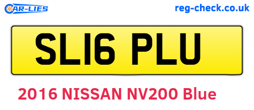 SL16PLU are the vehicle registration plates.