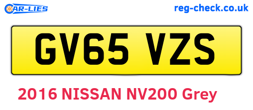 GV65VZS are the vehicle registration plates.