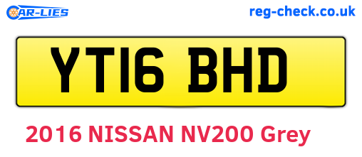 YT16BHD are the vehicle registration plates.