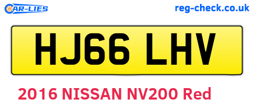 HJ66LHV are the vehicle registration plates.