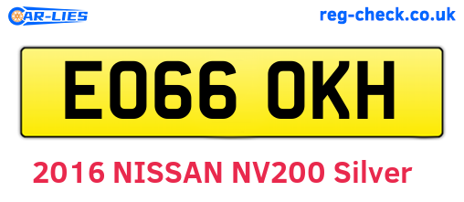 EO66OKH are the vehicle registration plates.