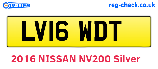 LV16WDT are the vehicle registration plates.