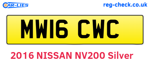 MW16CWC are the vehicle registration plates.