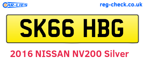 SK66HBG are the vehicle registration plates.