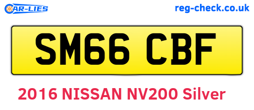 SM66CBF are the vehicle registration plates.