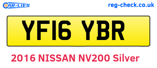 YF16YBR are the vehicle registration plates.