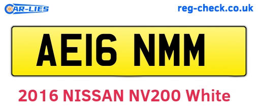 AE16NMM are the vehicle registration plates.