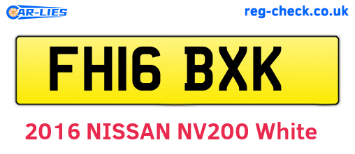 FH16BXK are the vehicle registration plates.