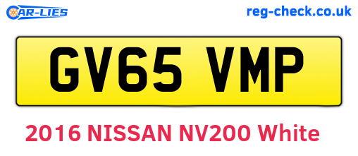 GV65VMP are the vehicle registration plates.
