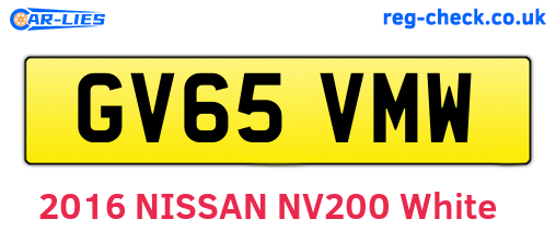 GV65VMW are the vehicle registration plates.