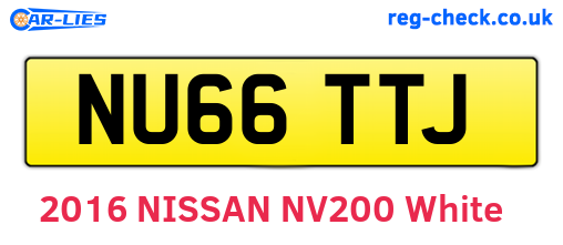 NU66TTJ are the vehicle registration plates.