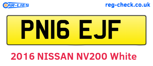 PN16EJF are the vehicle registration plates.