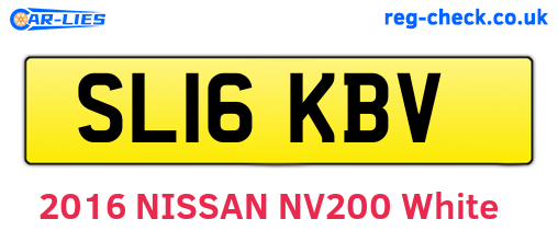 SL16KBV are the vehicle registration plates.