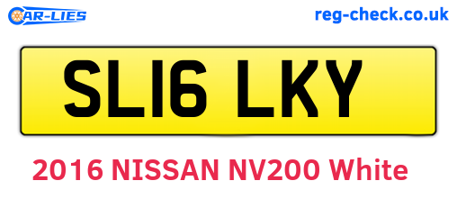SL16LKY are the vehicle registration plates.