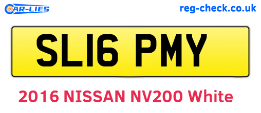 SL16PMY are the vehicle registration plates.