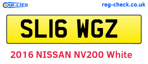 SL16WGZ are the vehicle registration plates.