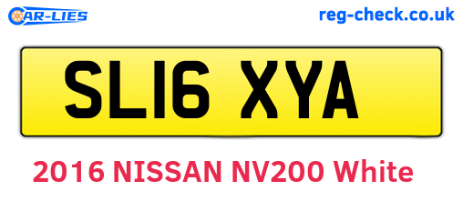 SL16XYA are the vehicle registration plates.