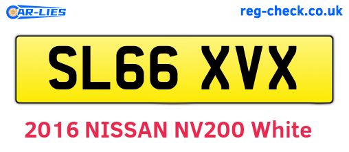 SL66XVX are the vehicle registration plates.