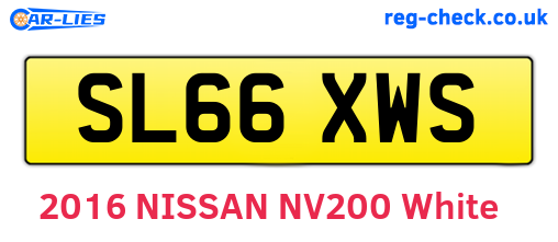 SL66XWS are the vehicle registration plates.