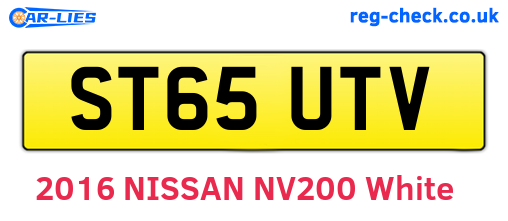 ST65UTV are the vehicle registration plates.