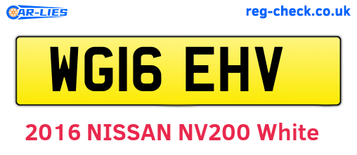 WG16EHV are the vehicle registration plates.