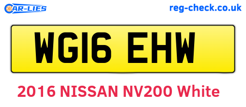 WG16EHW are the vehicle registration plates.