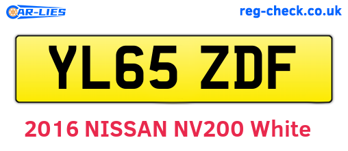 YL65ZDF are the vehicle registration plates.