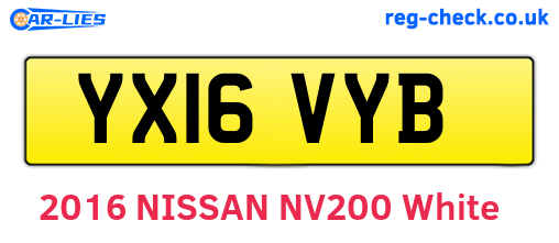 YX16VYB are the vehicle registration plates.