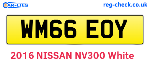 WM66EOY are the vehicle registration plates.
