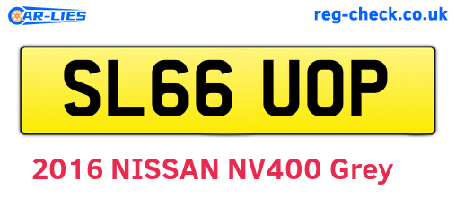 SL66UOP are the vehicle registration plates.