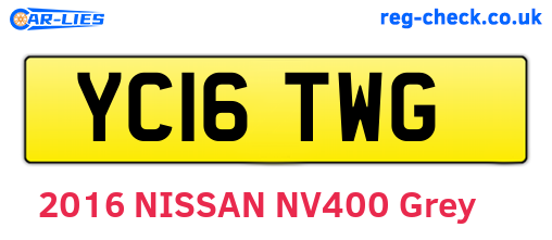 YC16TWG are the vehicle registration plates.