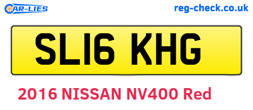 SL16KHG are the vehicle registration plates.