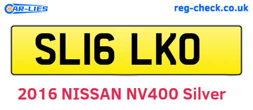 SL16LKO are the vehicle registration plates.