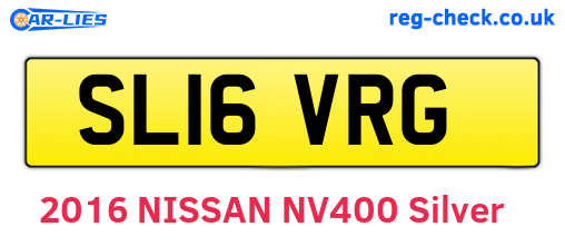 SL16VRG are the vehicle registration plates.