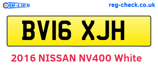 BV16XJH are the vehicle registration plates.