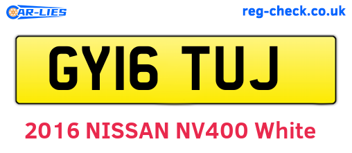 GY16TUJ are the vehicle registration plates.
