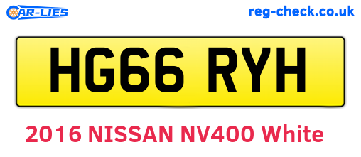 HG66RYH are the vehicle registration plates.