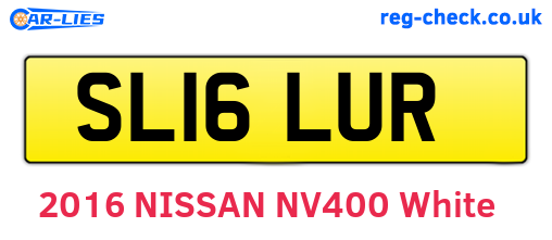 SL16LUR are the vehicle registration plates.