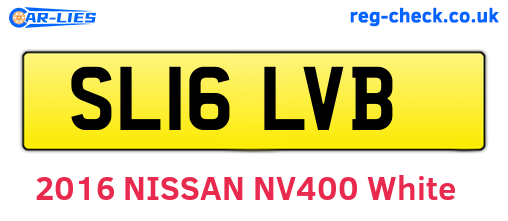 SL16LVB are the vehicle registration plates.