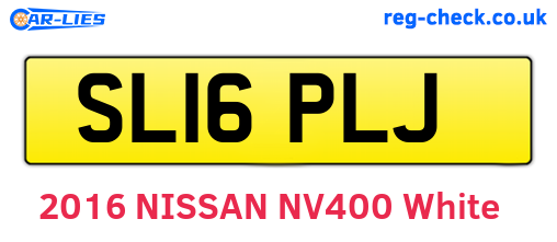 SL16PLJ are the vehicle registration plates.