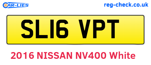 SL16VPT are the vehicle registration plates.