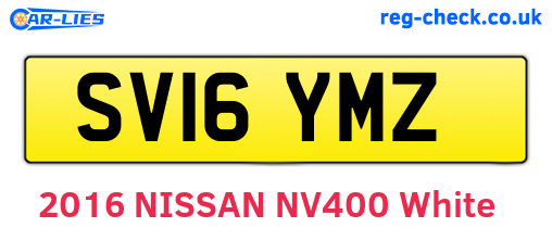 SV16YMZ are the vehicle registration plates.