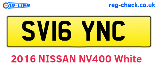 SV16YNC are the vehicle registration plates.
