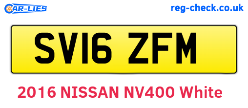 SV16ZFM are the vehicle registration plates.