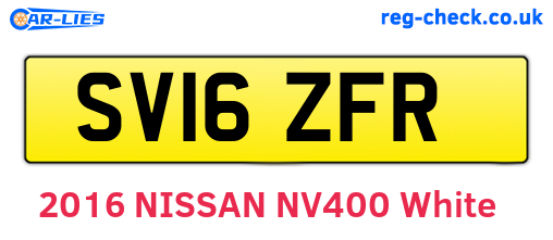 SV16ZFR are the vehicle registration plates.