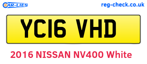 YC16VHD are the vehicle registration plates.