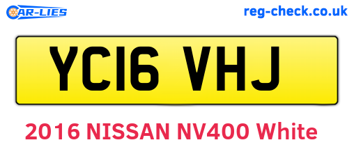 YC16VHJ are the vehicle registration plates.