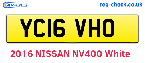 YC16VHO are the vehicle registration plates.