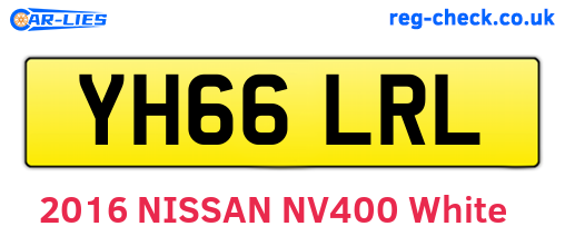 YH66LRL are the vehicle registration plates.